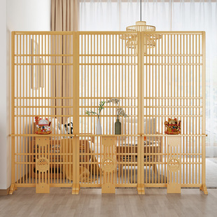 T & New Chinese Entry Screen Partition Door Entrance Barrier Bamboo Screen Mobile Bedroom Sitting Screen Simple Modern Seat