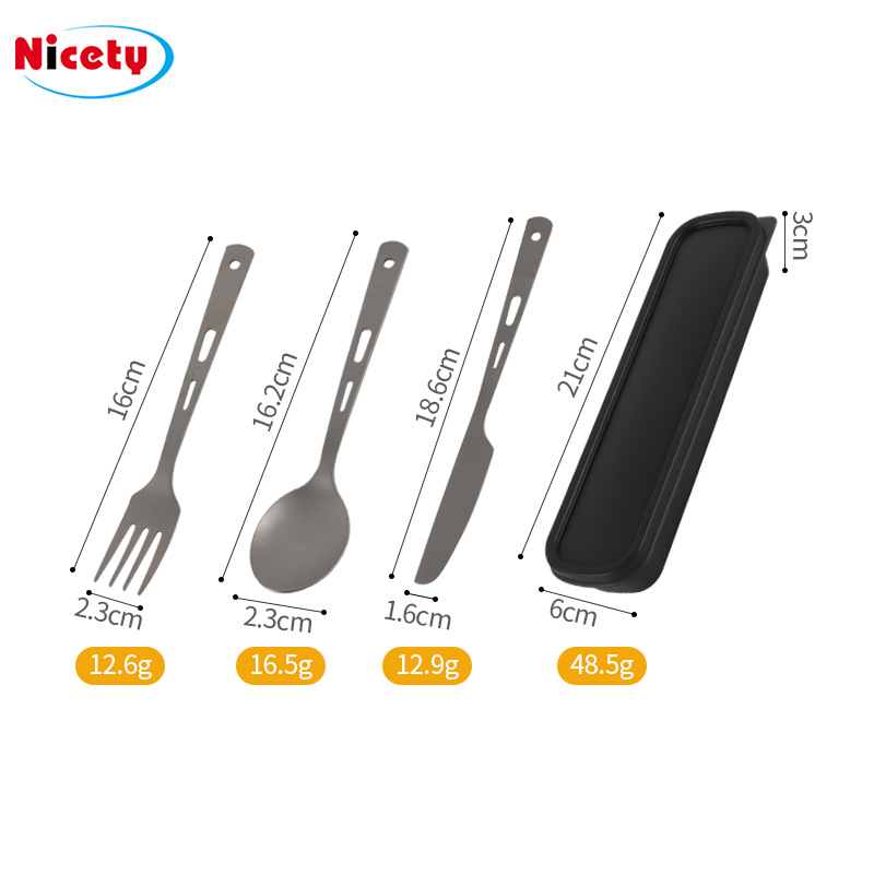 Outdoor Pure Water Cookware, Titanium Camping Cup With Foldable Handle, Single-layer Drinking Cup, Portable_voghion.com