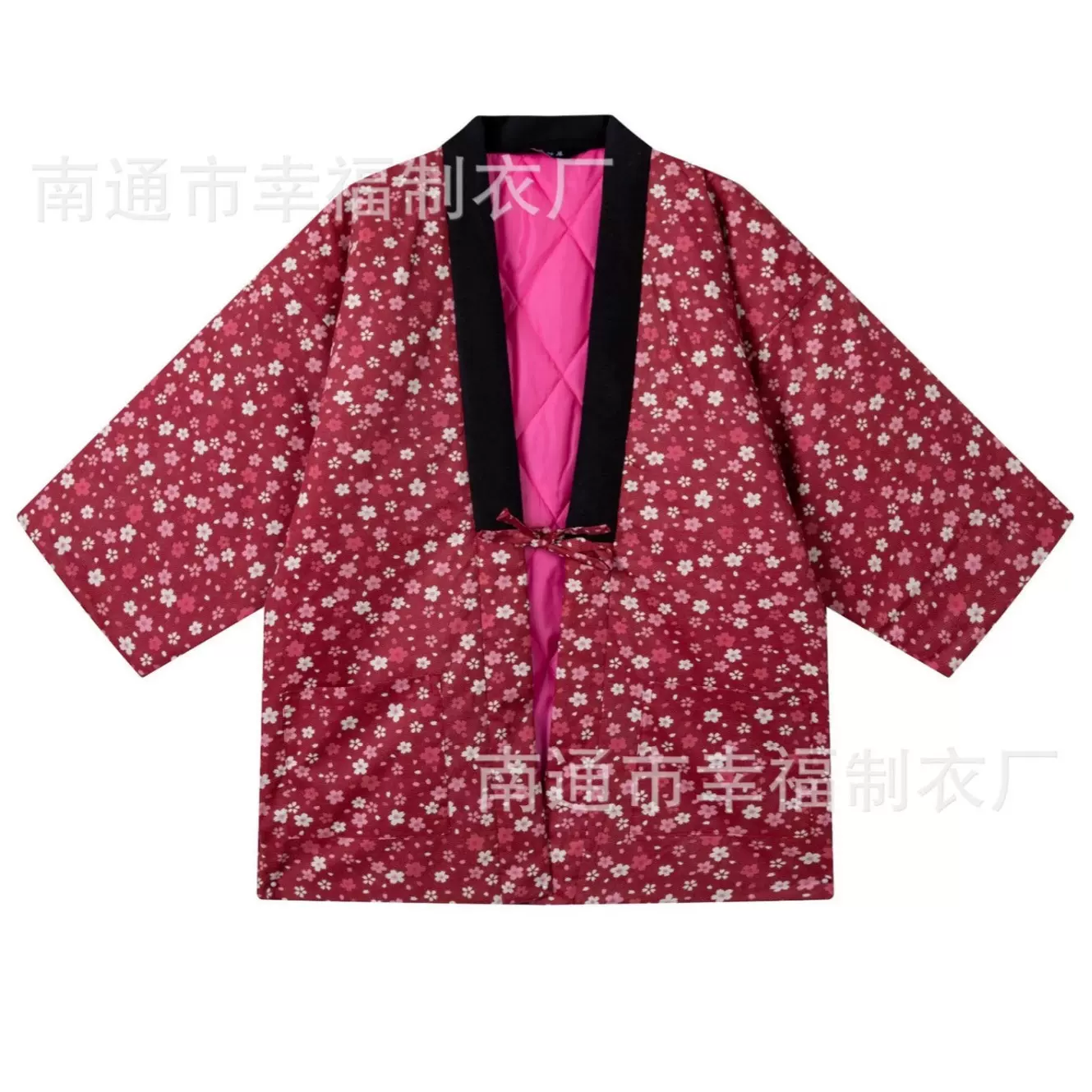 日式女款半缠和服外套女款加厚棉服女式棉衣家居服轻便保暖中长款