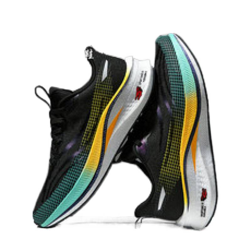 Jinjiang verdadera placa de carbono de palomitas de maíz amortiguador zapatos de carreras ligeros para estudiantes masculinos y femeninos de medición física zapatos deportivos de malla