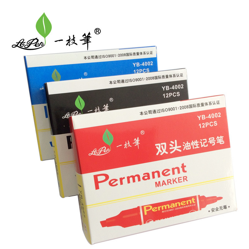 A pen YB-4002 marker double head oily waterproof big head express logistics thick head marker pen wholesale