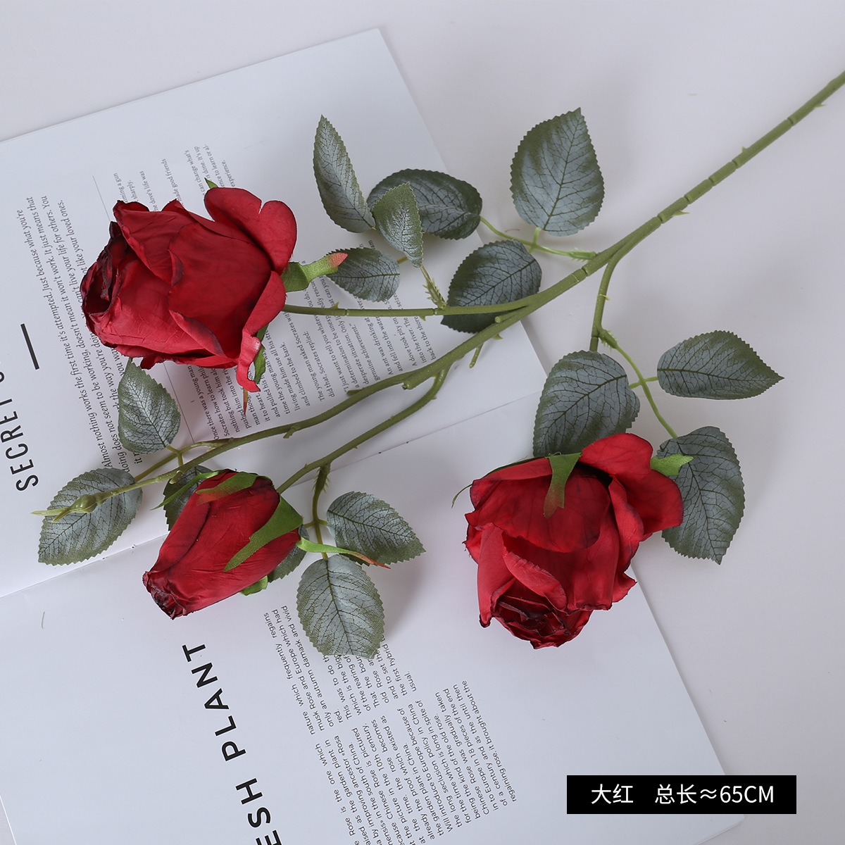Ramo de Rosas Artificiales de Tela de Seda para San Valentín y Mesa
