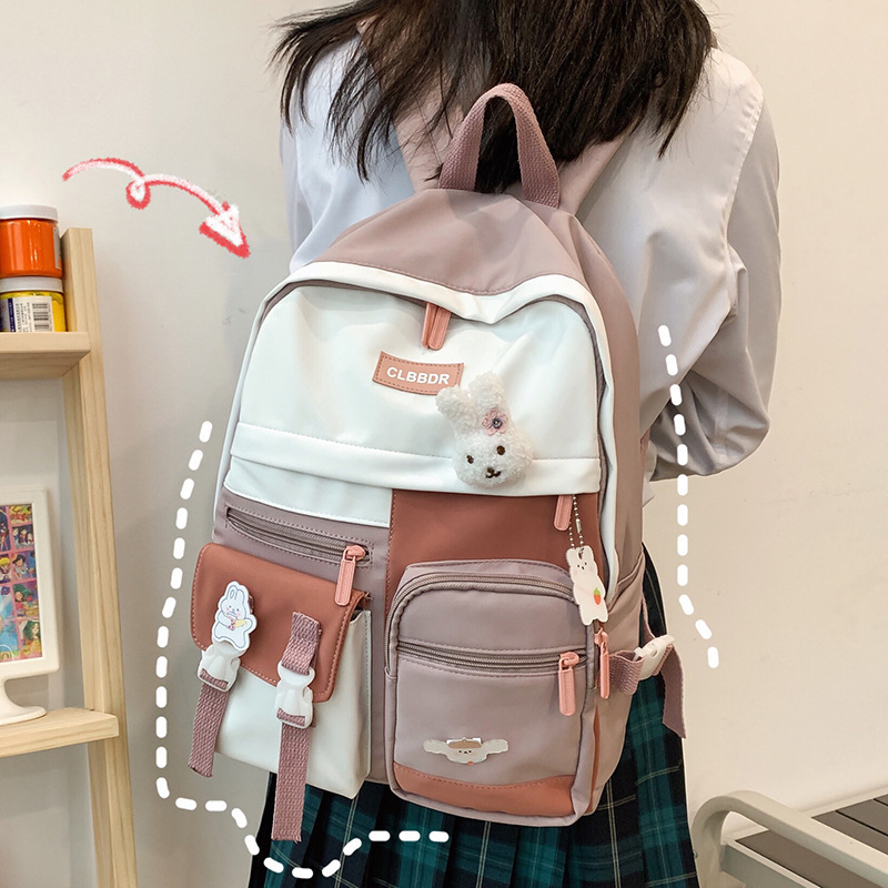 リュックサックの森系の衝突色は簡単で、リュックサックの日本のアニメの清新な大容量のキャンパスの授業の学生のカバンを合わせます。|undefined