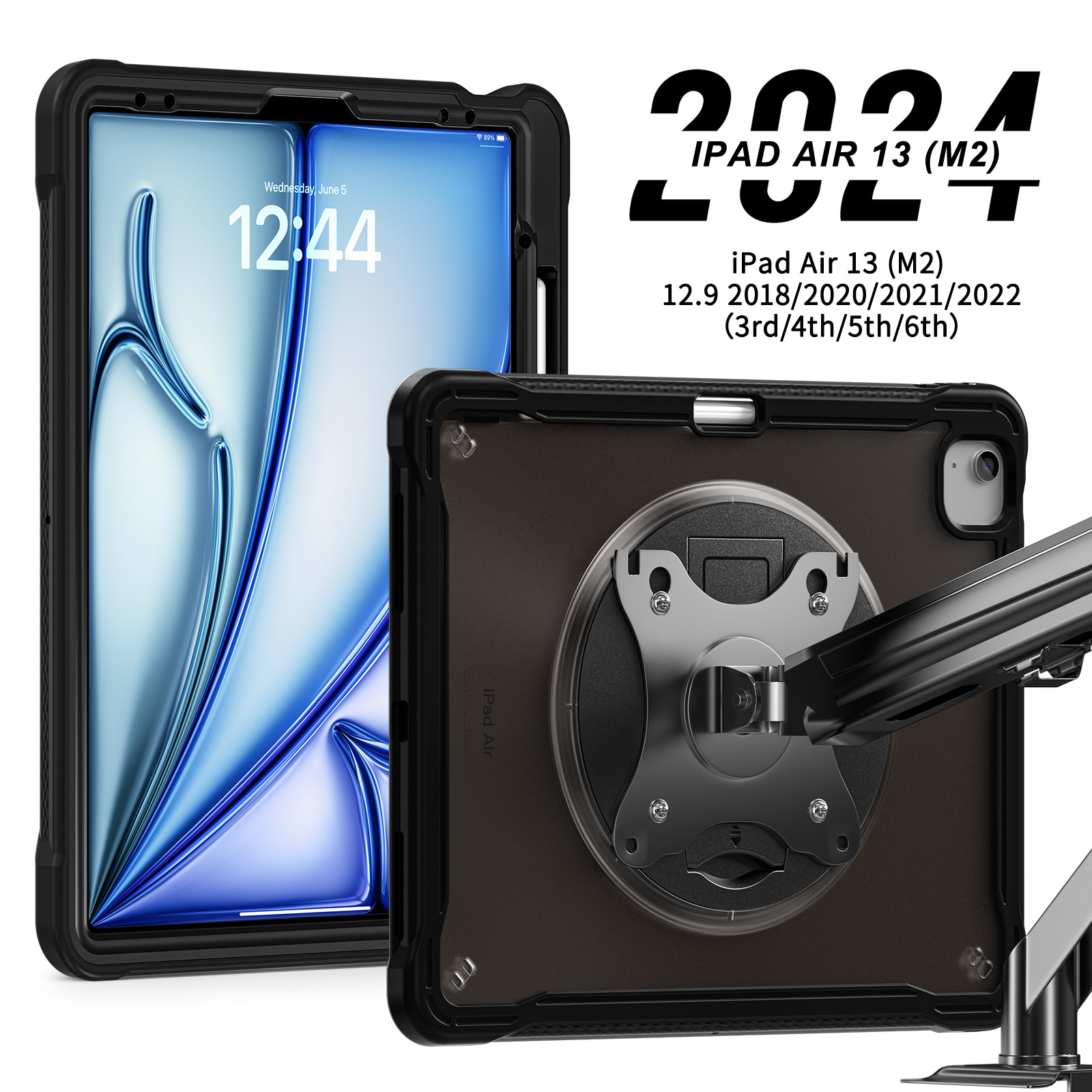 Suitable for iPad Air 13 2025 M3 Adsorption Pen Slot Home Office Two-In-One Tablet Protective Cover