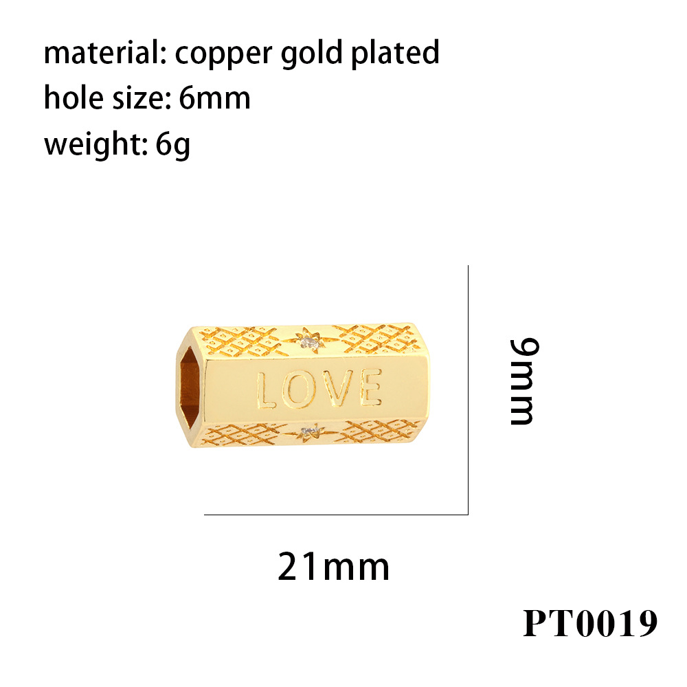 DIY Jewelry Accessories Classification 1 Piece 20 * 9mm 22 * 8mm Hole 4~4.9mm Hole 6~9.9mm Copper Zircon Gold Plated Devil's Eye Heart Shape Polished DIY Jewelry Accessories Beads
