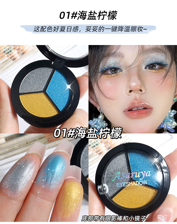 The student stage makeup with colorful eyeshadow, featuring a special blue, green, purple and pearlescent eyeshadow palette, showcases a dazzling performance of makeup undefined