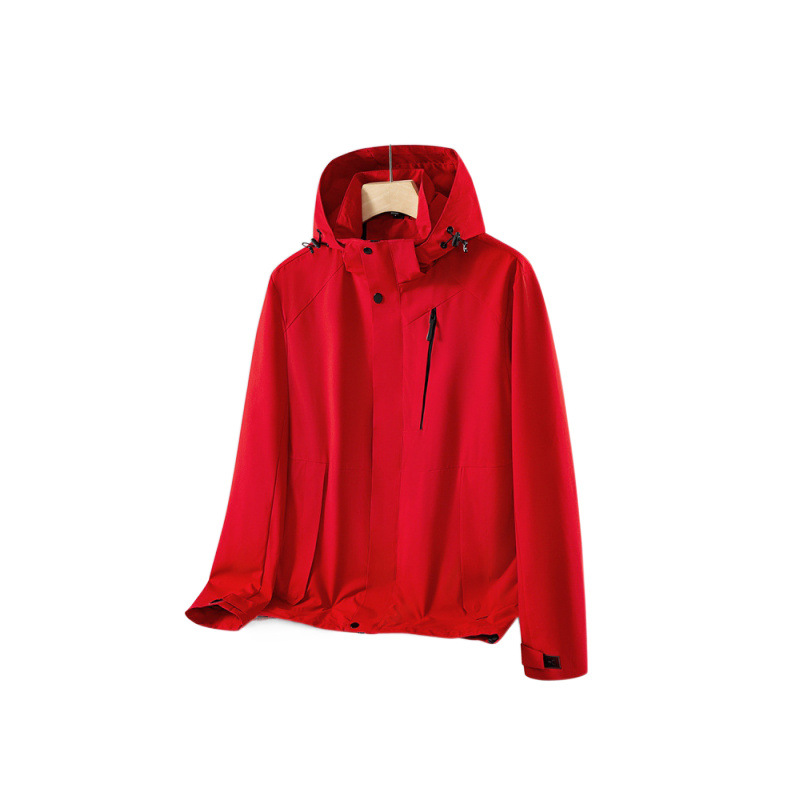 2025 primavera nueva pareja chaqueta casual chaqueta con capucha para hombre sombrero desmontable exterior a prueba de viento y exterior impermeable