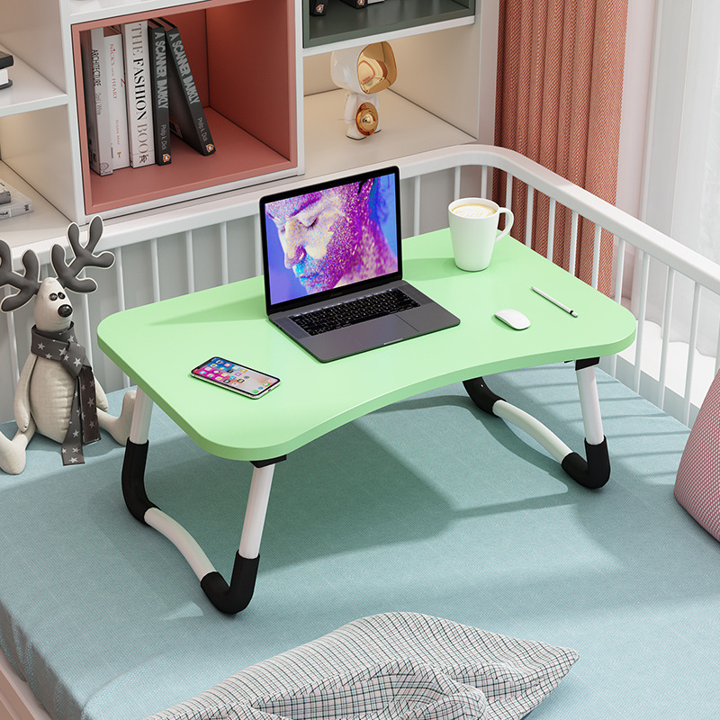 Escritorio de cama plegable mesa de computadora dormitorio dormitorio dormitorio estudio casero pequeña mesa de madera sólida