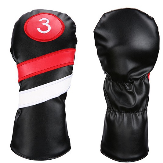 PU cubierta del club de golf de felpa cubierta de la varilla de madera a prueba de polvo impermeable cabeza de varilla cubierta protectora fábrica al por mayor se puede entregar en nombre de una pieza