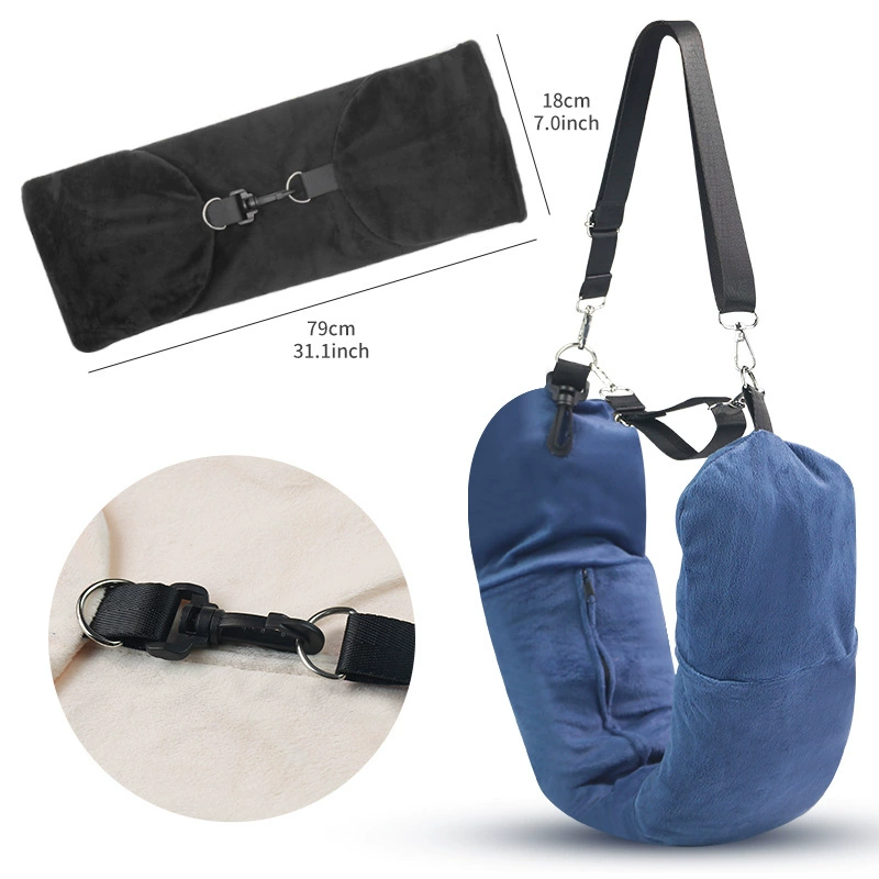 Новая дорожная подушка для путешествий, многоразовая подушка для одежды, багажа, наволочка, плюшевая многофункциональная подушка для шеи, U-образная подушка