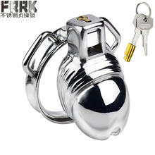 FRRK男用不锈钢贞操锁阴茎笼子光滑方便排尿防逃脱锁控欲成人用品