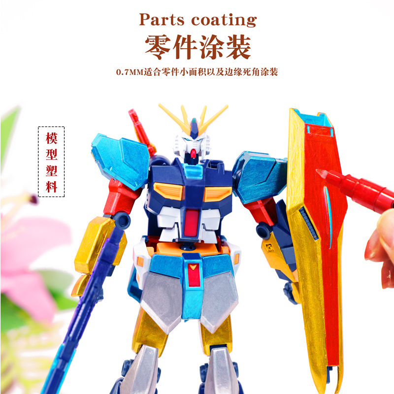 Guangna 1103 varilla fina 0,7 plumín Super oro a base de agua pintura acrílica marcador modelo graffiti arte pluma