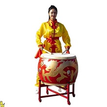 牛皮鼓成人战鼓高音儿童演出鼓龙鼓木质大鼓威风锣鼓中国红鼓堂鼓