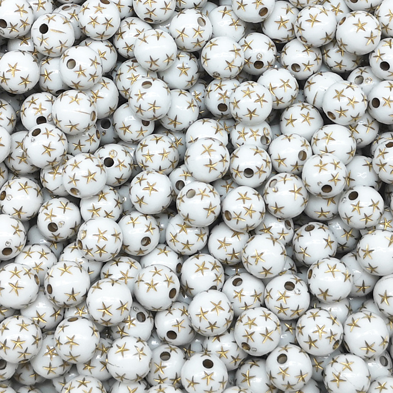 19g Weight Beads Jewelry Making Type DIY Jewelry Accessories Classification 50 Quantity Acrylic Material Star Pattern Enamel Design Simple Style Style 50 Arylic Star DIY Jewelry Accessories Beads 4