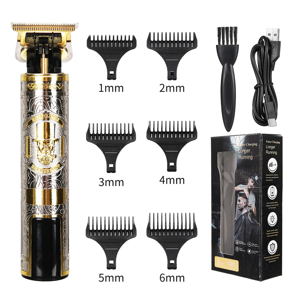 Corte de pelo eléctrico transfronterizo al por mayor retrógrado tallado impulsor eléctrico cabeza baldía de aceite impulsor eléctrico cortadora de plástico afeitar