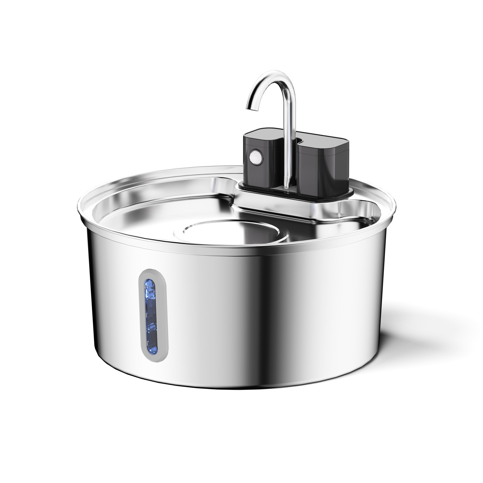 Acero inoxidable 3.2L de gran capacidad para gatos y perros beber agua silenciosa inducción infrarroja gatos totalmente automáticos