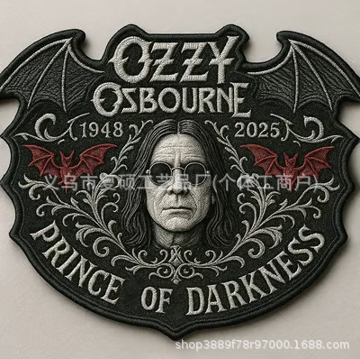 跨境新品 Ozzy Osbourne 1948–2025 Memorial Patch 纪念补丁|undefined