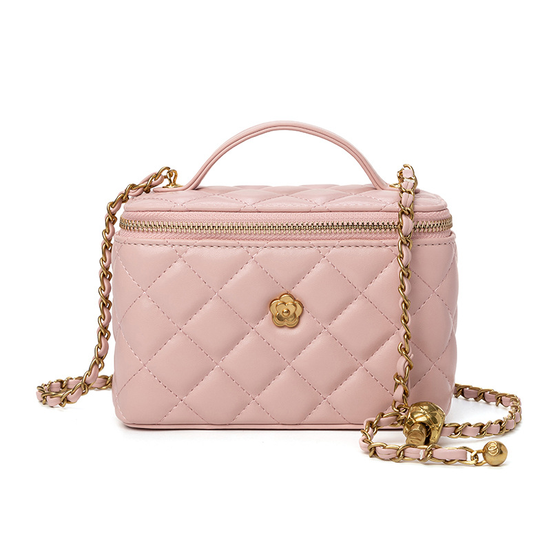 Kleine vierkante doos camelia diamant raster ketting doos, kleine tas enkele schouder crossbody tas, dames handtas_voghion.com