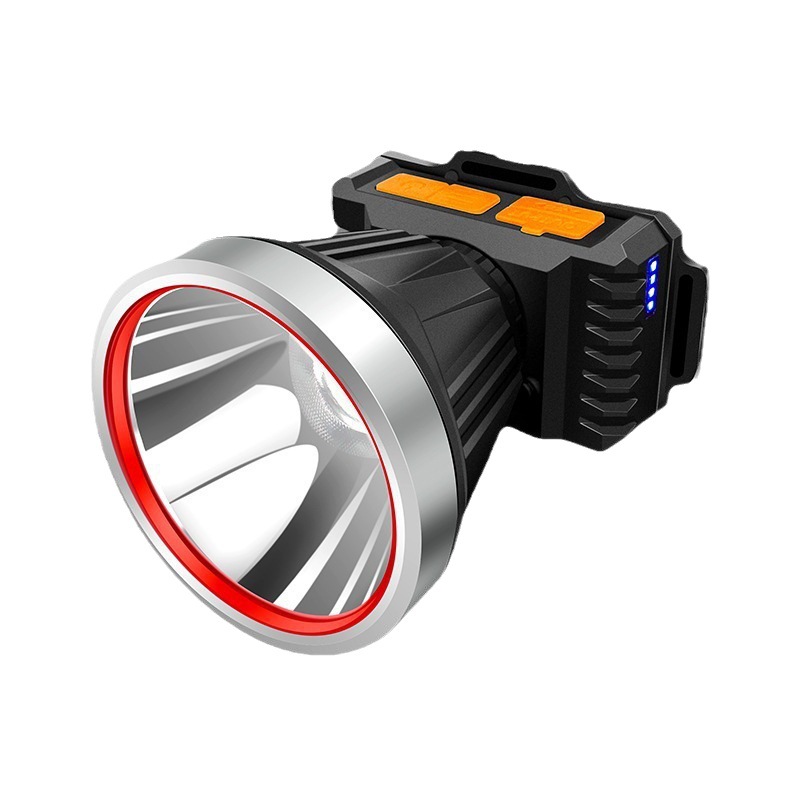 Linterna para exteriores, luz de pesca nocturna de largo alcance para colocar en la cabeza, lámpara de minero recargable de gran capacidad, banco de energía de emergencia, batería de larga duración