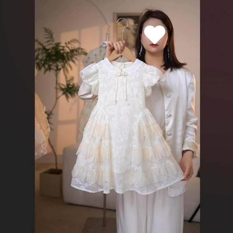 Платье для девочек Летнее платье 2025 Новый детский национальный стиль чонсам юбка девушка новая китайская одежда летнее платье принцессы