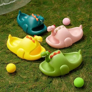 Thick -bottom snake neck dinosaur parent -child slippers Female long -necked dragon home cartoon children EVA cold drag step on shit, couple man
