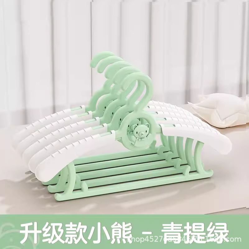 Percha de ropa infantil multifuncional especial para bebés y niños pequeños ropa de secado plástico retráctil recién nacido soporte de ropa antideslizante