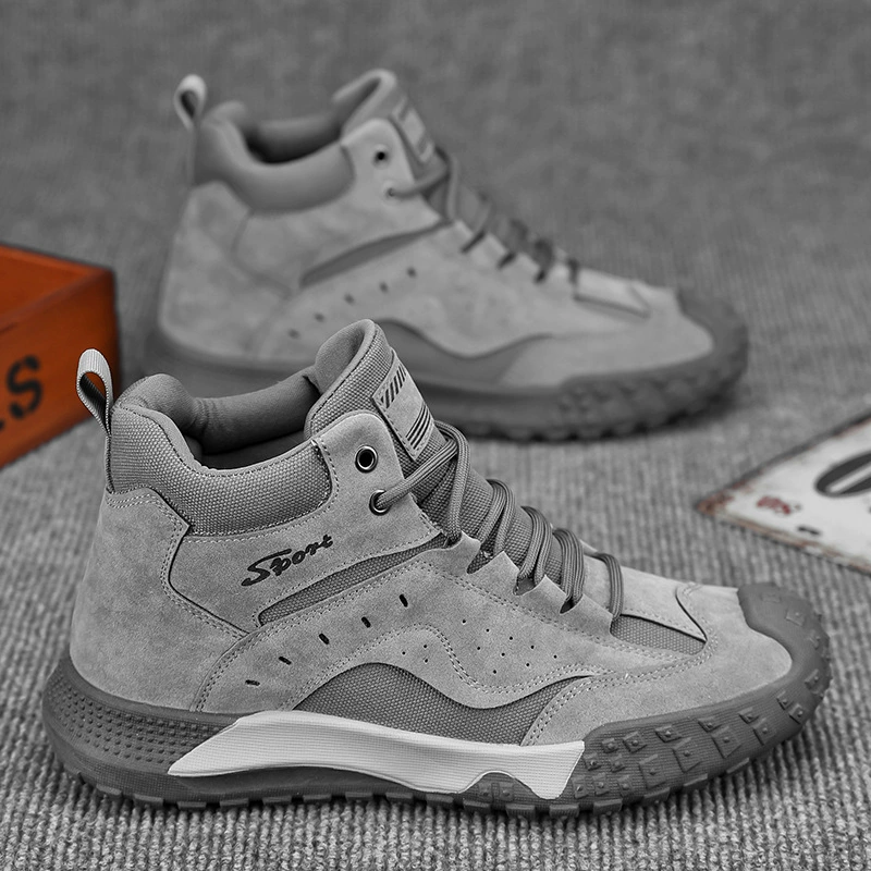 Обувь по страхованию труда Мужская зимняя высокая работа на строительной площадке