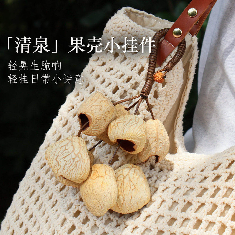 New hot-selling sound healing wind chime pendant with water-filled sound effect, handmade creative natural fruit shell wind chime decoration New hot-selling sound healing wind chime pendant with water-filled sound effect, handmade creative natural fruit shell wind chime decoration