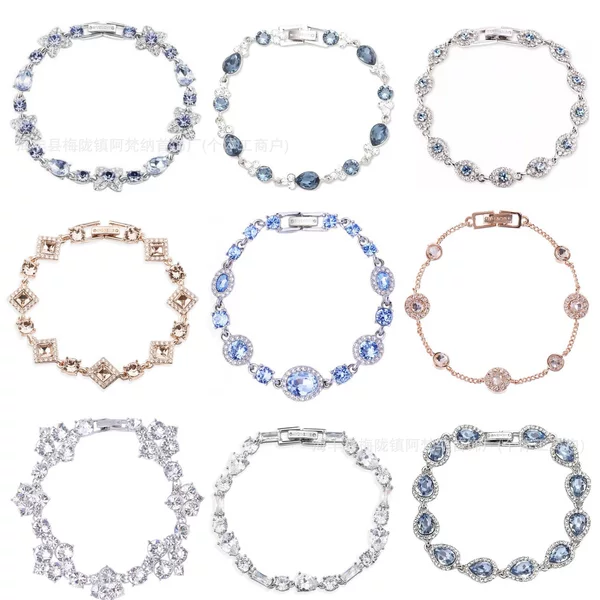 Jijia High-Quality Baby's Breath Bracelet Angel's Eye Jewelry Single-Row Diamond Mobius Bracelet Butterfly Love Flower Series