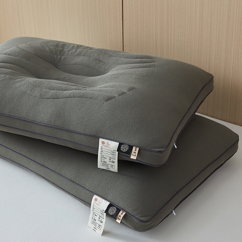 Jinmeng Cassia 파티션 베개-다크 그레이 [단일 팩]