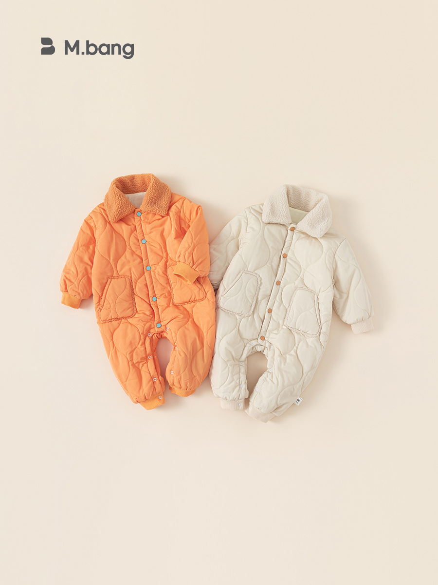 Ropa infantil Youbao, ropa de invierno para bebés, mono informal de algodón acolchado para niños y niñas, pelele largo para niños