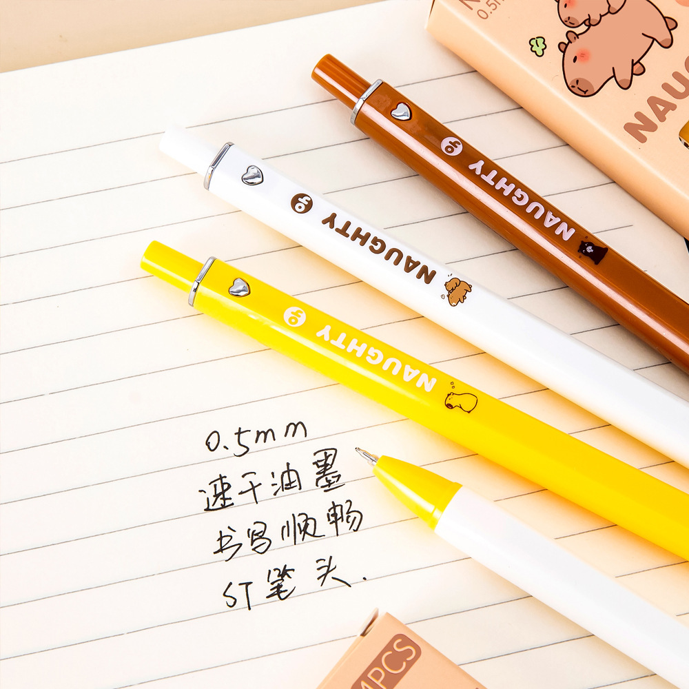 Premio del 1 de junio de dibujos animados Dolphin caja de bolígrafo neutro encantador ST cabeza de secado rápido bolígrafo movido bolígrafo de exámenes de gran capacidad