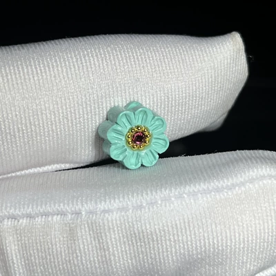Magnesite Small Flower Accessories: Zərgərlik ara hissələri - inlaid-flowers-95mm