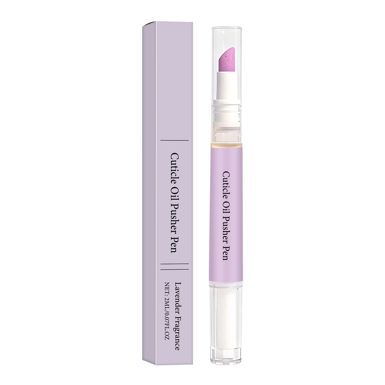 Cross-Border 2-in-1 Nail Care Pen for Nourishing and Repairing Nail Surfaces with Lavender Scent Cuticle Oil Pusher Pen