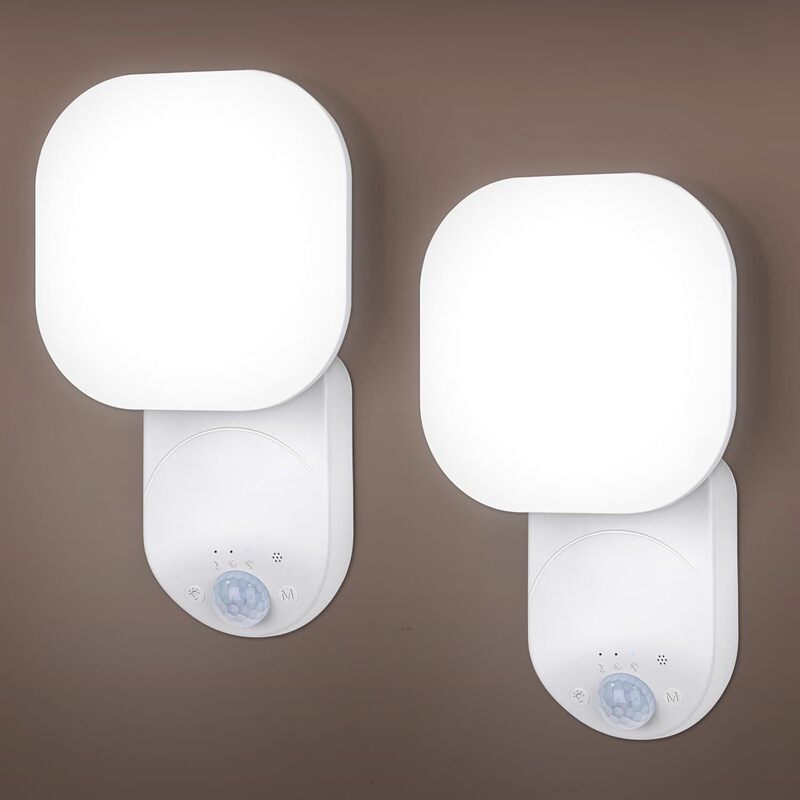 Rechargeable Battery Powered Wall Light with Remote Control Wireless Magnetic Motion Sensor Closet Light Adjustable Angle