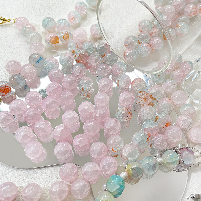 23g Weight Beads Jewelry Making Type DIY Jewelry Accessories Classification 10 Pieces Quantity glass Material Round Pattern Simple Style Style 10 Pieces Glass Round DIY Jewelry Accessories Beads 2