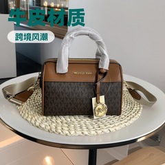 MK レディースバッグ TRAVEL シリーズ ボストンピローバッグ オールドフラワー バレル クロスボディバッグ スモール ショルダー クロスボディ ハンドバッグ