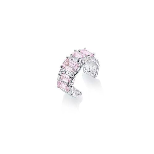 Sweet niche pink zircon ring for women, light luxury, stylish, versatile, simple set of rings, high-end design ring