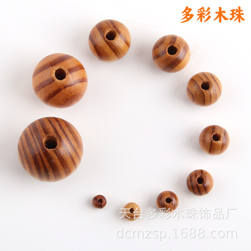 メーカー卸売り6-30mm天然模様実木松木珠仏珠散珠diyブレスレット手串部品|undefined