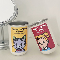 うがいコップ 304ステンレス製 家庭用 カップル 子供向け 高品質 寮用 洗面用カップ カップル用コーヒーカップ 携帯用