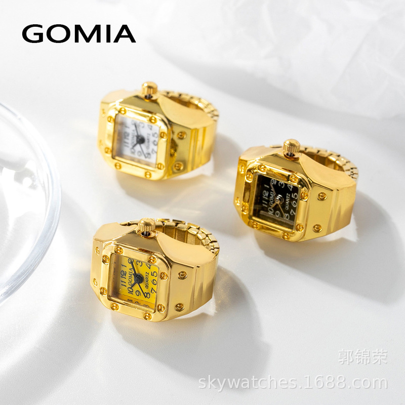Gomiya/Aliexpress/Eb Best-Selling Rivet Peach Heart Retro Octagonal Ring Watch Popular Recommended Watch Wholesale Gomiya/Aliexpress/Eb Best-Selling Rivet Peach Heart Retro Octagonal Ring Watch Popular Recommended Watch Wholesale