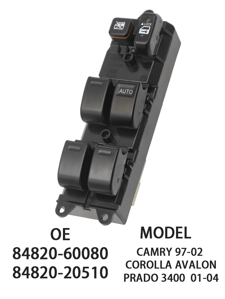 84820-60080 Glass Lifter Window Switch Right Hand Drive Suitable for Camry Corolla Avalon