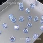 新品4mm圆形渐变鸟巢切锆石 糖心渐变镀膜爆闪耳钉美甲小红书爆款