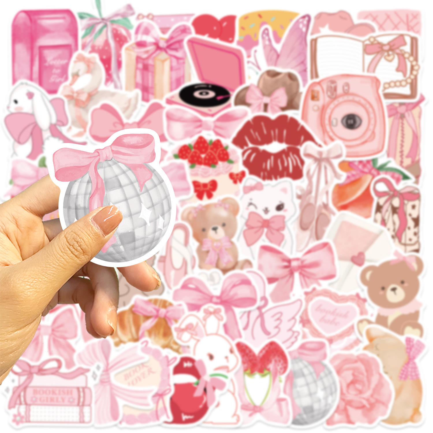 23g Weight Stickers Stationery Type 1 Set Quantity School, Graduation Occasion PVC self-adhesive Material Animal, Cartoon Pattern Cute Style 1 Set Animal Cartoon School Graduation PVC Self-adhesive Cute Stickers 6