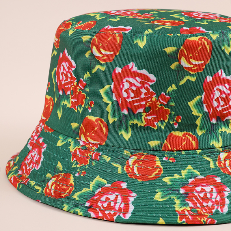Nueva moda impresa de doble cara sombrero de pescador de las mujeres sombrero de sol de moda
