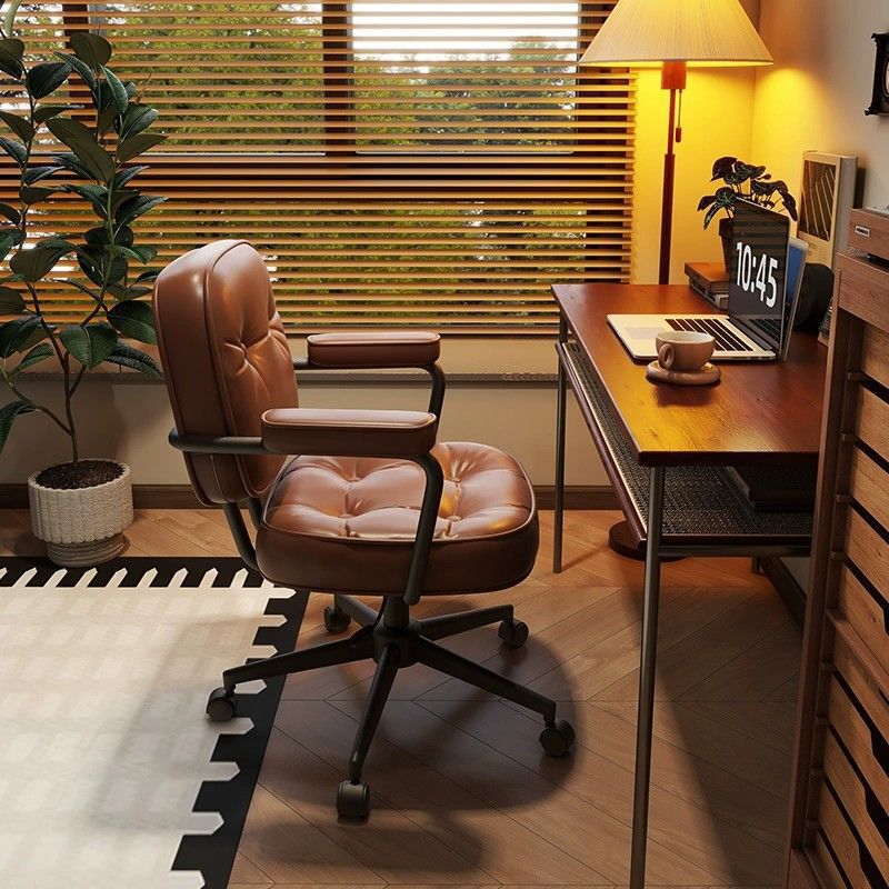 Home Office Chair, Comfortable Computer Chair, Long-Sitting Chair with Backrest, Study Chair, Light Luxury Makeup Chair, Study Swivel Chair