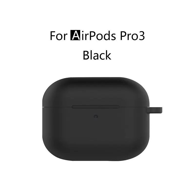 2025新款适用AirPods Pro3耳机保护套苹果新品pro3硅胶保护壳黑色