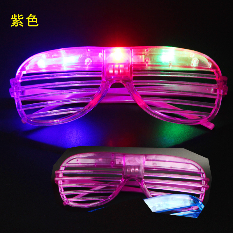 Purple-3 lamp blinds glasses