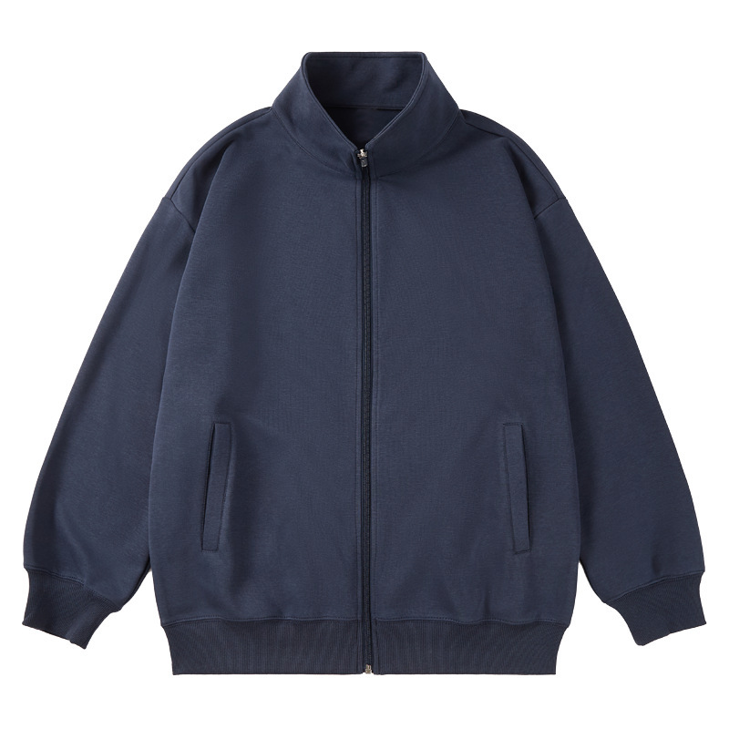 秋冬新款300克立领开衫牛奶丝拉链卫衣外套工作服校服班服印logo|undefined
