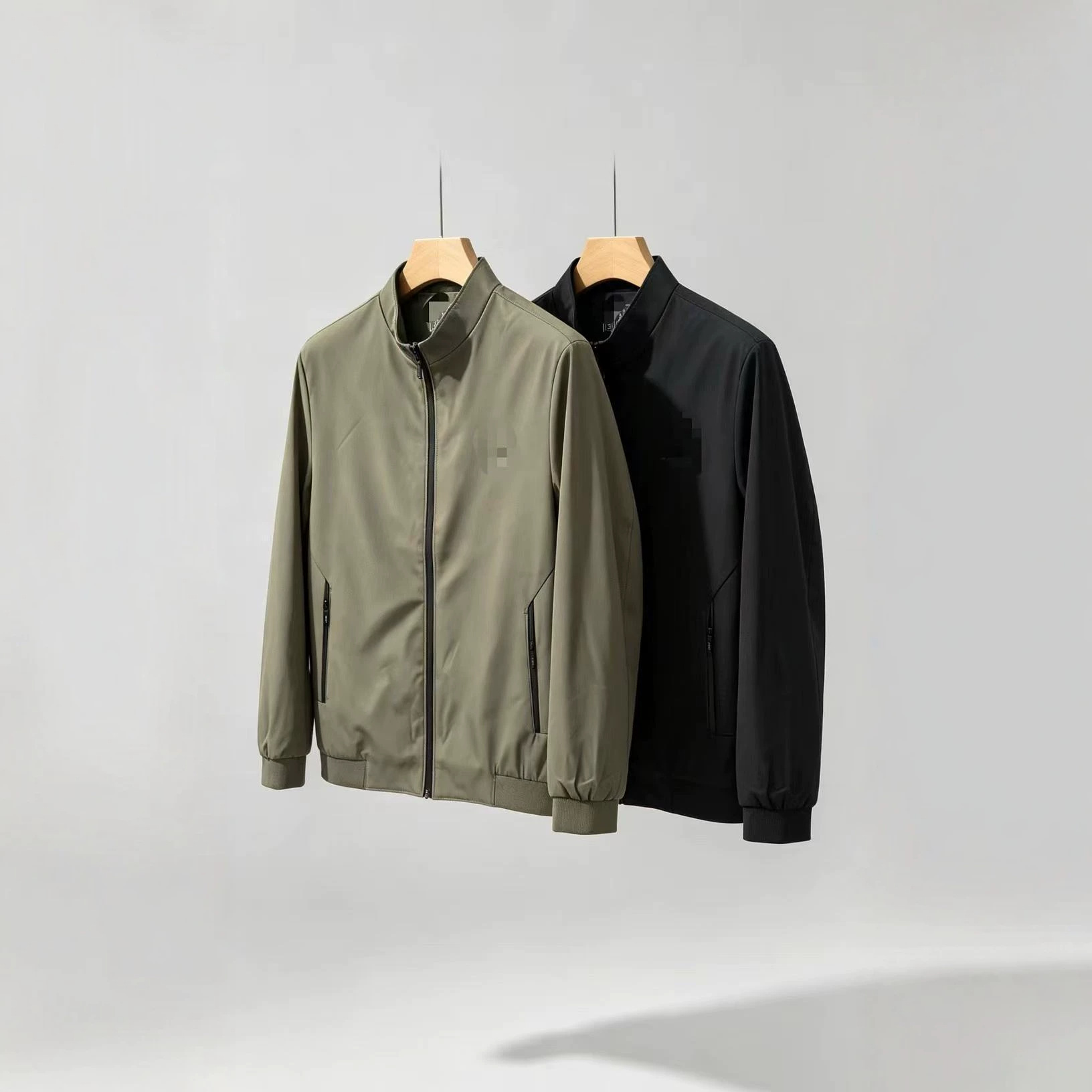 6626 Business casual spring and autumn men's stand-up collar jacket, fashionable zipper design, versatile style